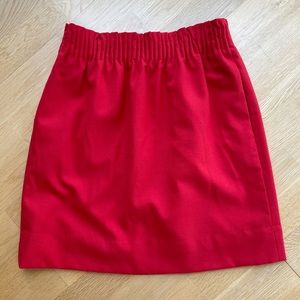 J. Crew Red Mini Skirt